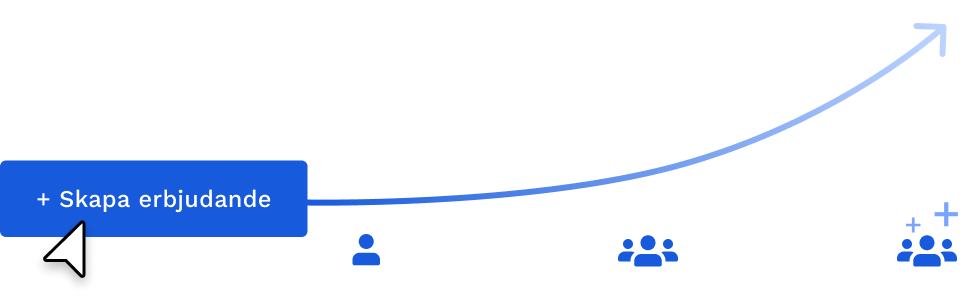 An offer button showing that users increase.